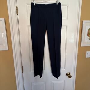 Laundry by Shelli Segal Woman's Stretch Navy Side Zip Straight Leg Pant Size 4